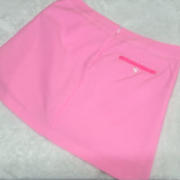 2 Lady Hagen Golf Tennis Skirt Pink Orange Stripes Pockets Skort Womens Size 12 - Picture 7 of 11
